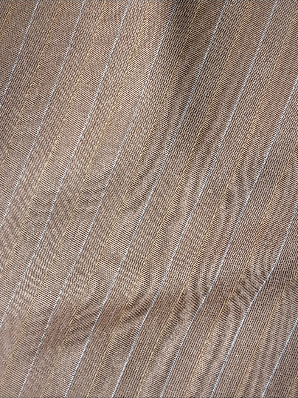 Wool Pinstripe Pencil Skirt with Slit